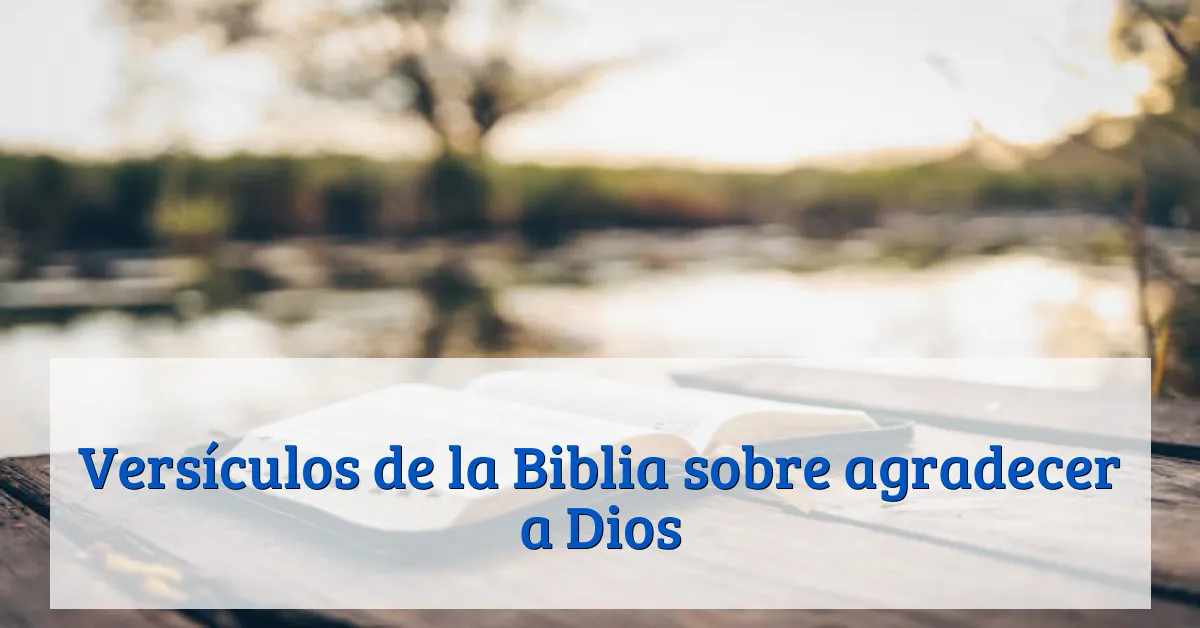 Versículos de la Biblia sobre agradecer a Dios