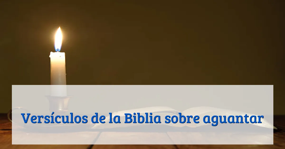 Versículos de la Biblia sobre aguantar