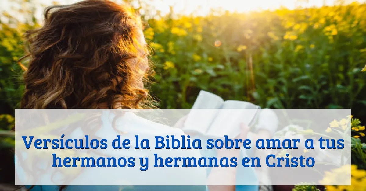 Versículos de la Biblia sobre amar a tus hermanos y hermanas en Cristo