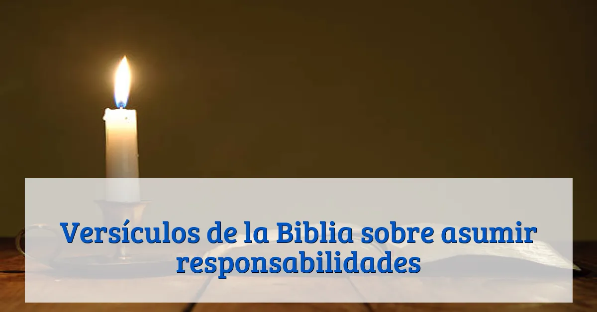 Versículos de la Biblia sobre asumir responsabilidades
