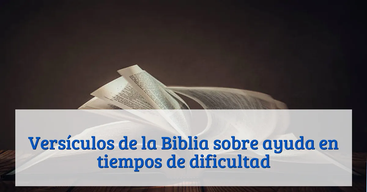 Versículos de la Biblia sobre ayuda en tiempos de dificultad