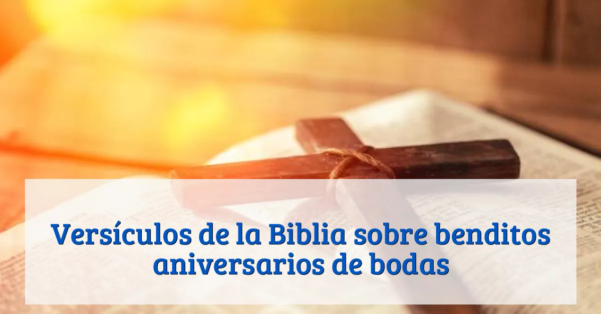 Versículos de la Biblia sobre benditos aniversarios de bodas