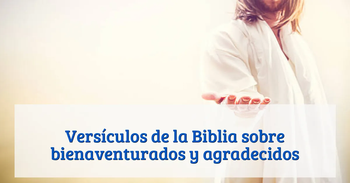 Versículos de la Biblia sobre bienaventurados y agradecidos