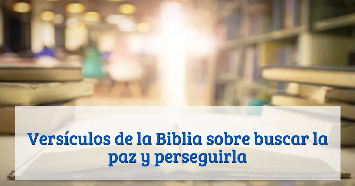 Versículos de la Biblia sobre buscar la paz y perseguirla