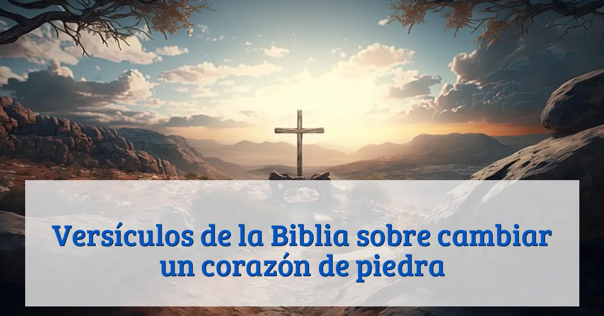 Versículos de la Biblia sobre cambiar un corazón de piedra