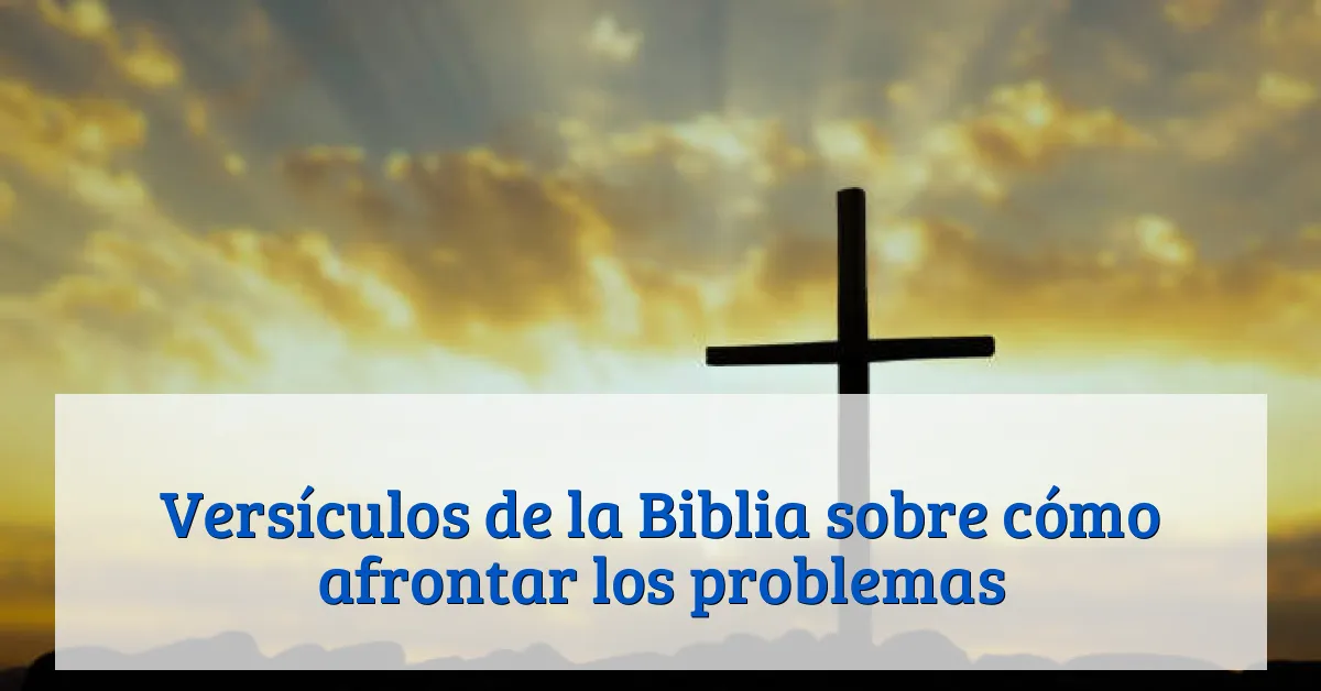 Versículos de la Biblia sobre cómo afrontar los problemas