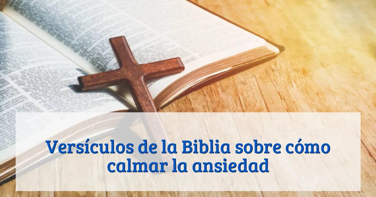 Versículos de la Biblia sobre cómo calmar la ansiedad