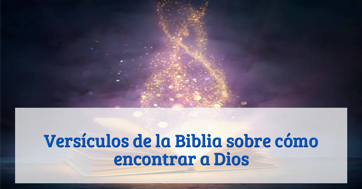 Versículos de la Biblia sobre cómo encontrar a Dios
