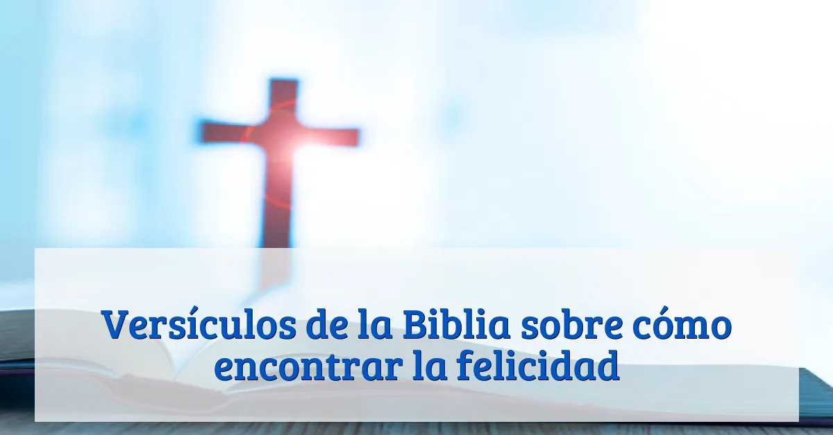 Versículos de la Biblia sobre cómo encontrar la felicidad