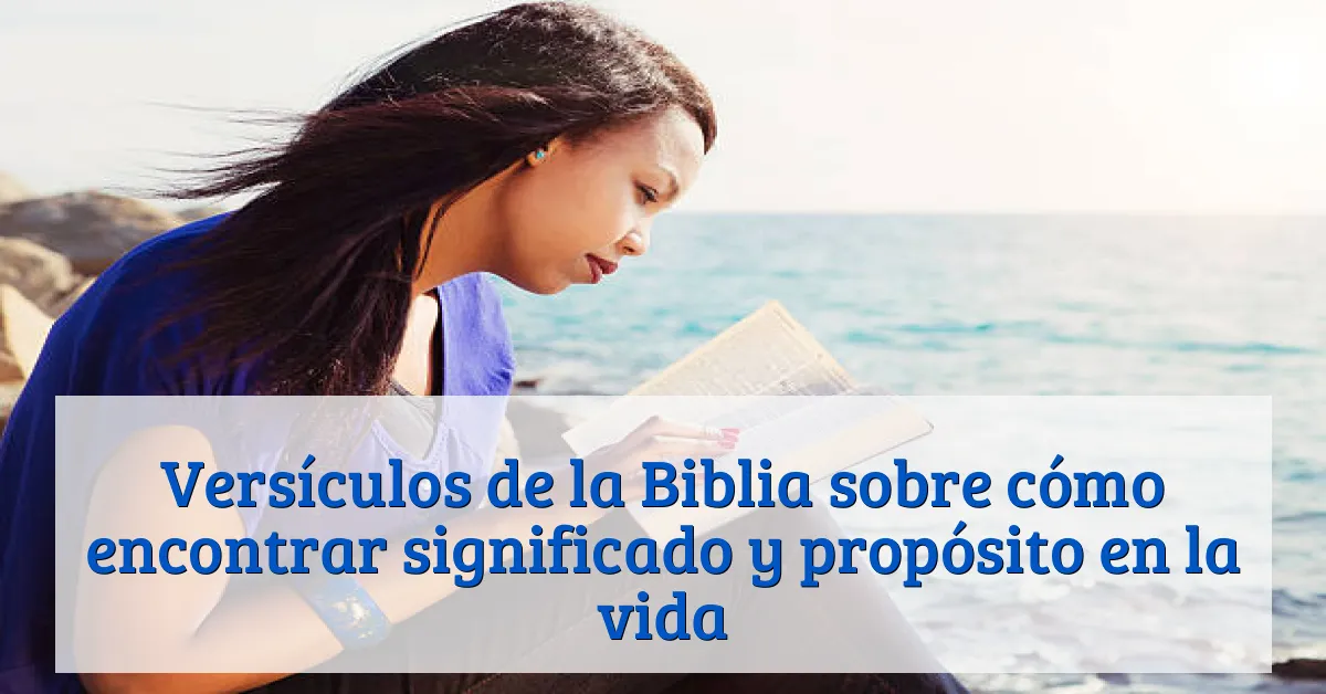 Versículos de la Biblia sobre cómo encontrar significado y propósito en la vida