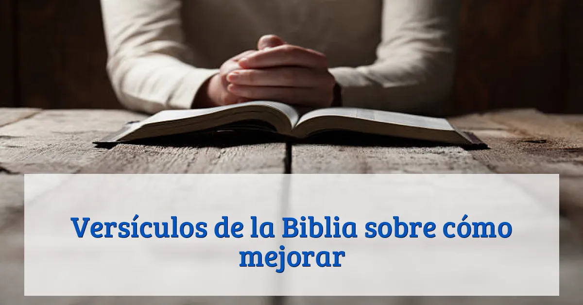 Versículos de la Biblia sobre cómo mejorar