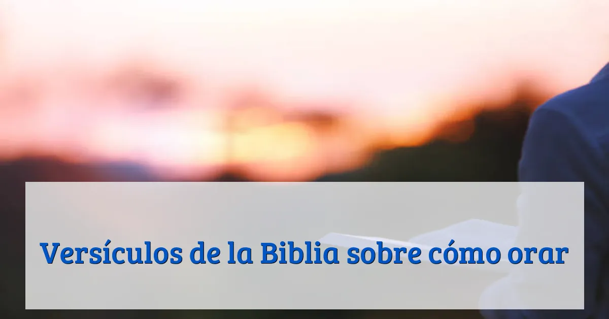 Versículos de la Biblia sobre cómo orar