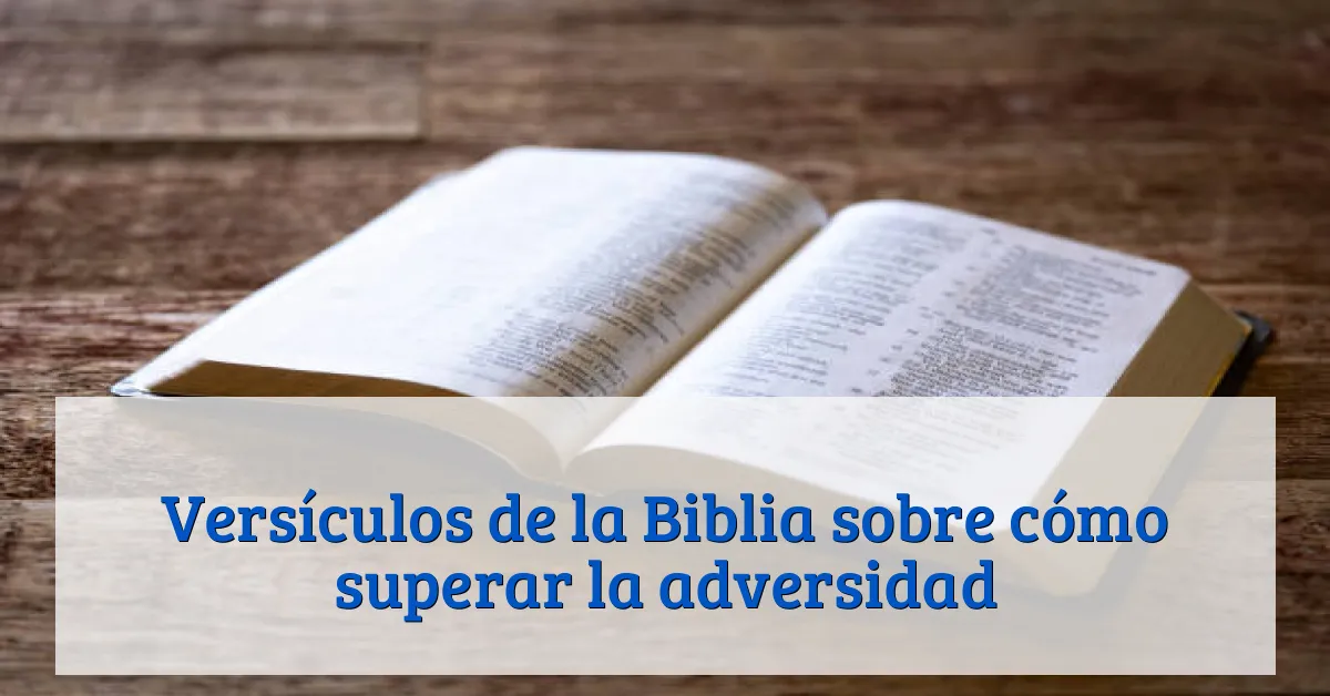 Versículos de la Biblia sobre cómo superar la adversidad