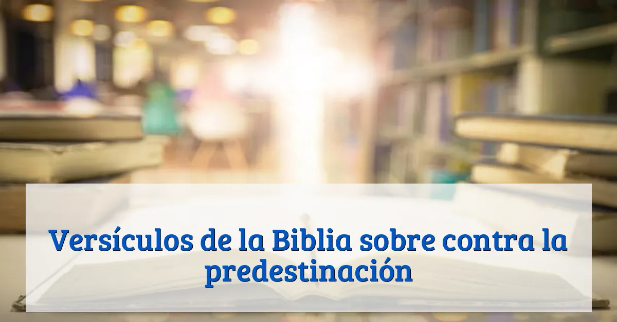 Versículos de la Biblia sobre contra la predestinación