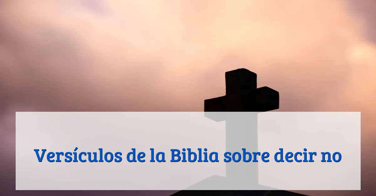 Versículos de la Biblia sobre decir no