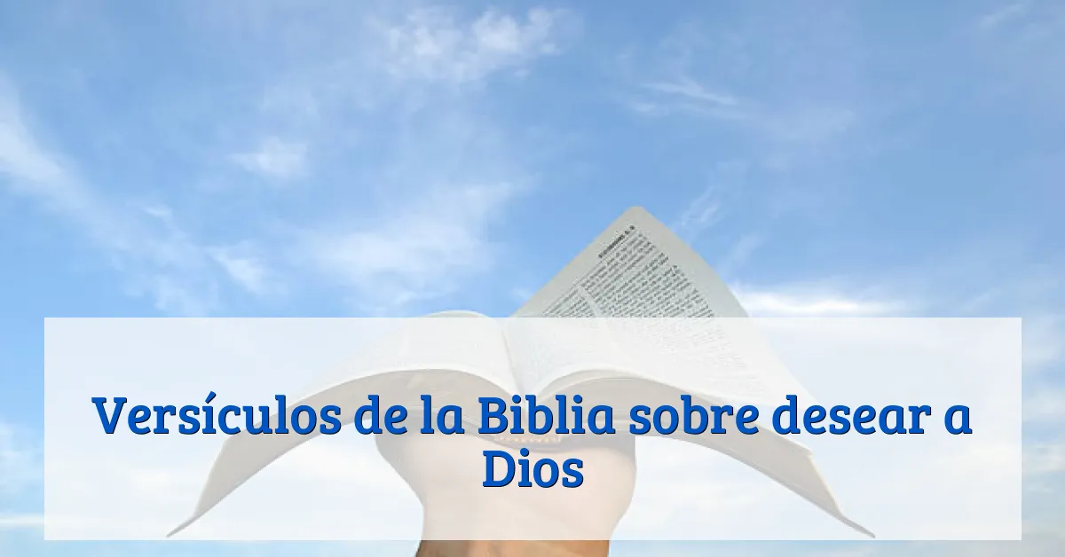 Versículos de la Biblia sobre desear a Dios