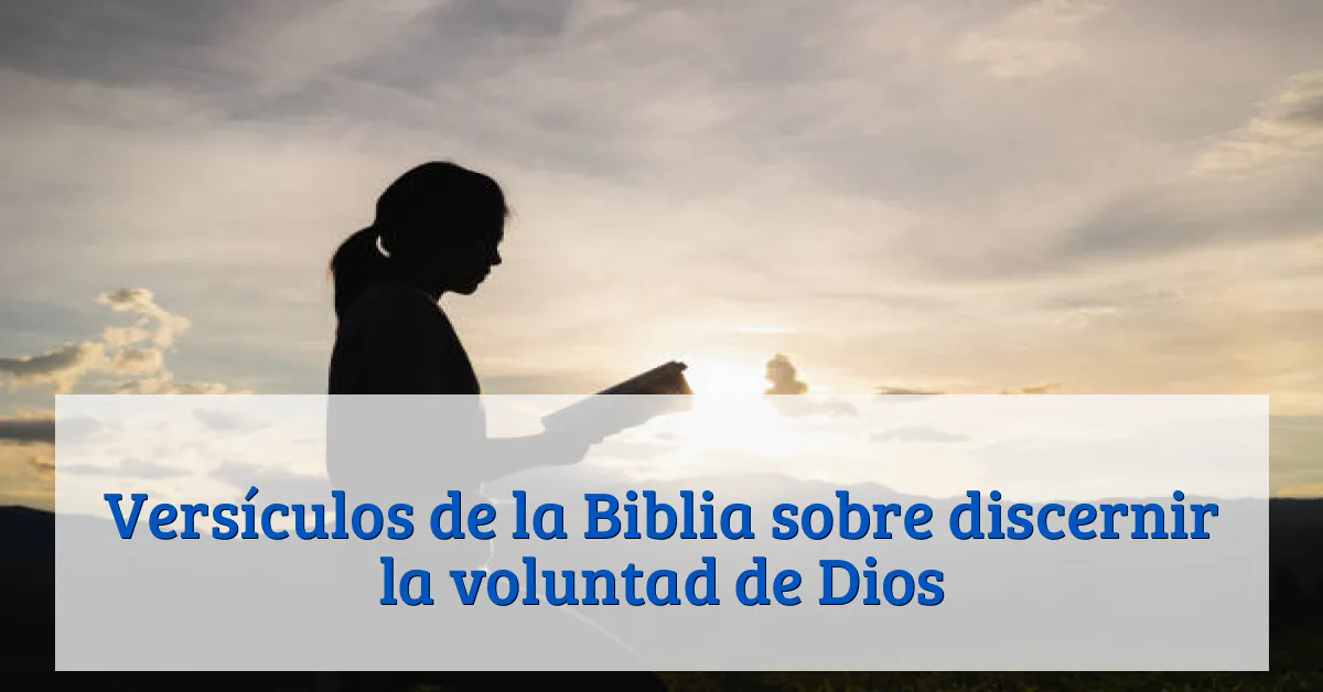 Versículos de la Biblia sobre discernir la voluntad de Dios