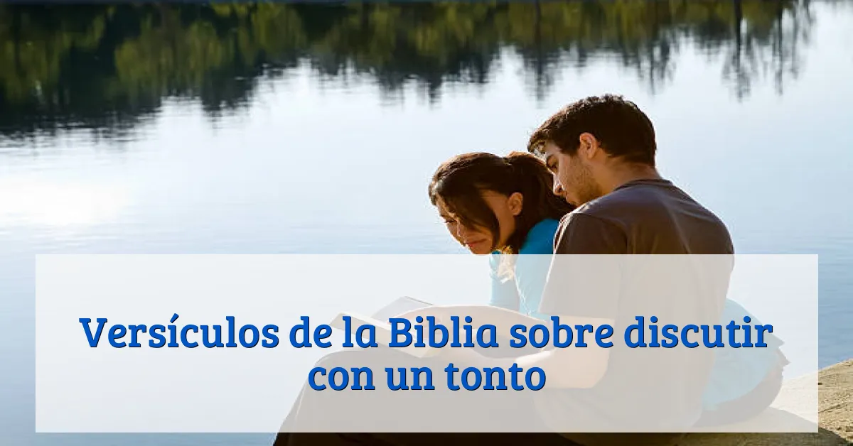Versículos de la Biblia sobre discutir con un tonto