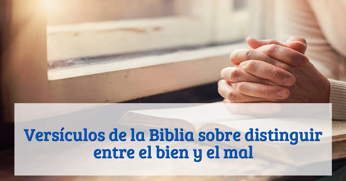 Versículos de la Biblia sobre distinguir entre el bien y el mal