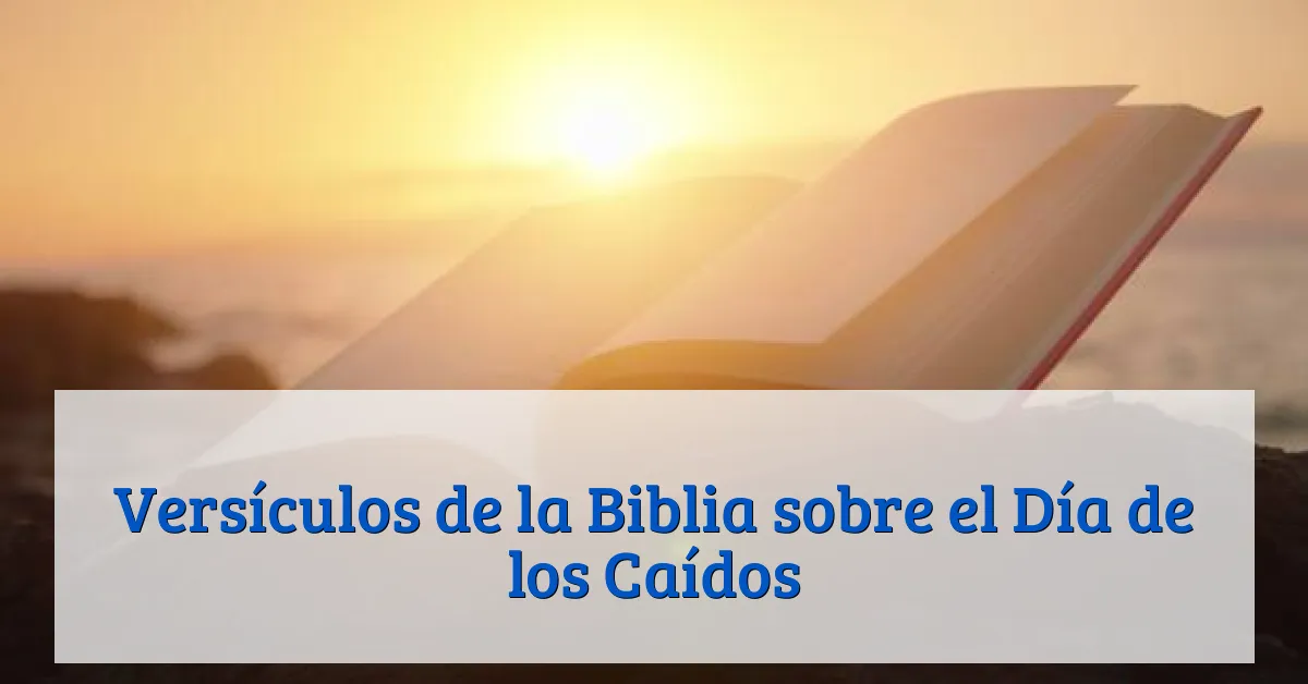 Versículos de la Biblia sobre el Día de los Caídos