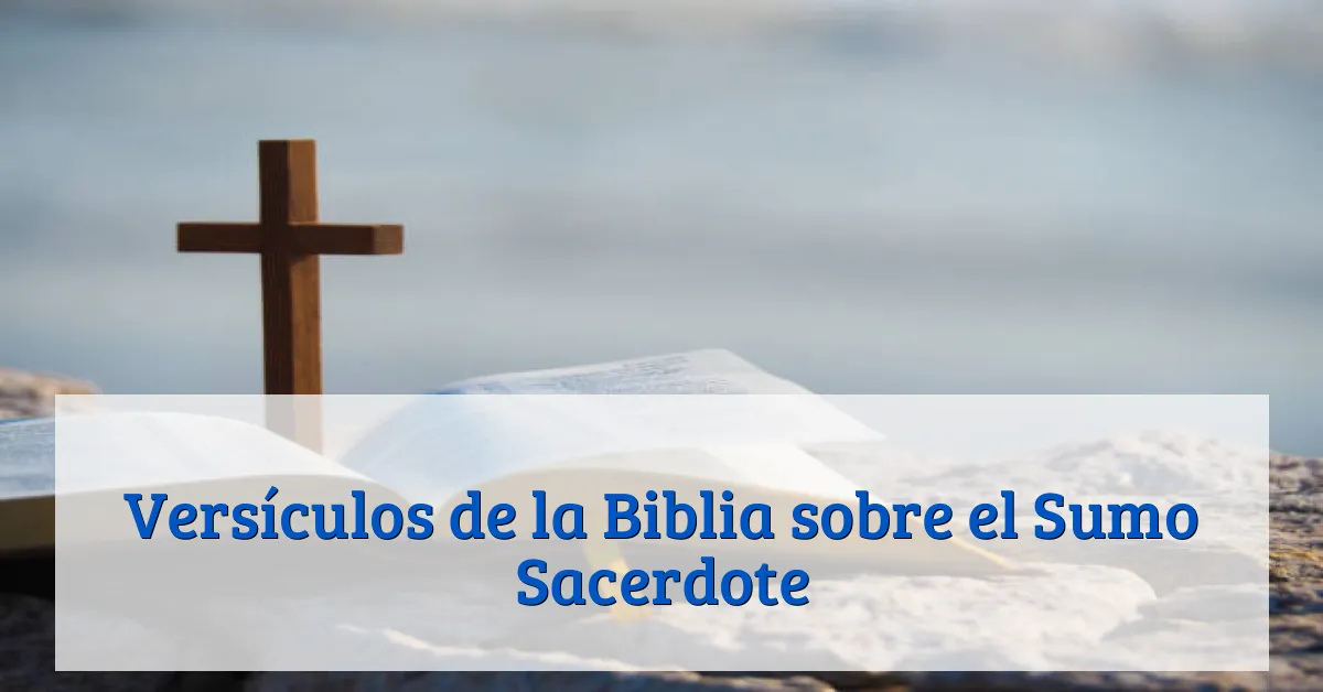 Versículos de la Biblia sobre el Sumo Sacerdote