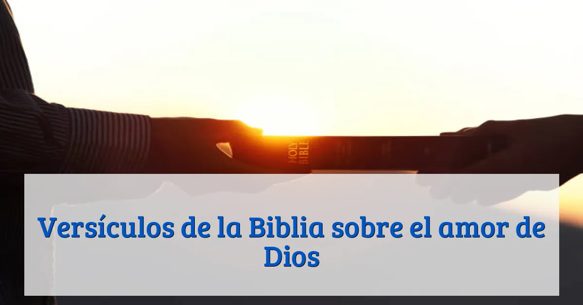 Versículos de la Biblia sobre el amor de Dios