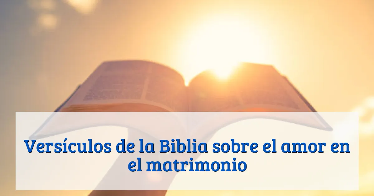 Versículos de la Biblia sobre el amor en el matrimonio