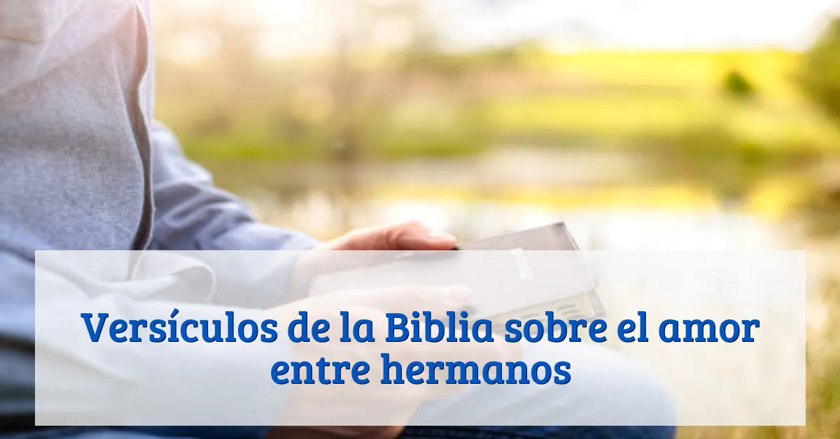 Versículos de la Biblia sobre el amor entre hermanos