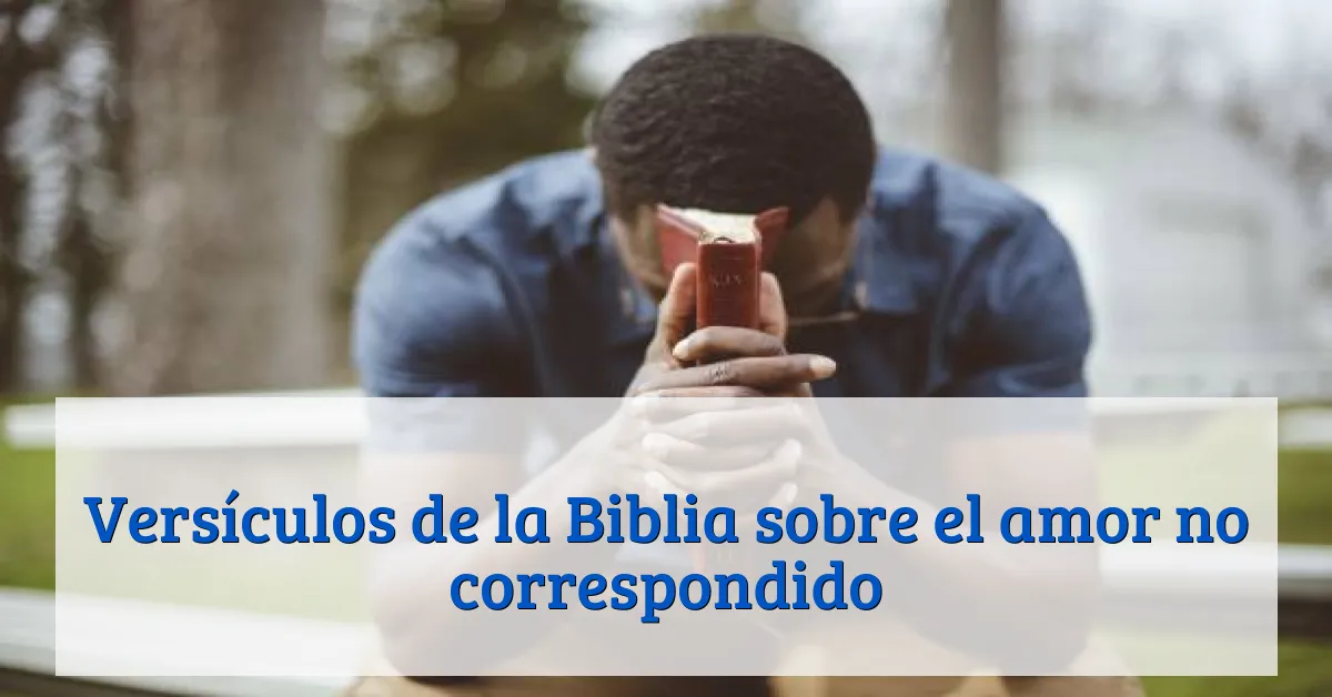 Versículos de la Biblia sobre el amor no correspondido