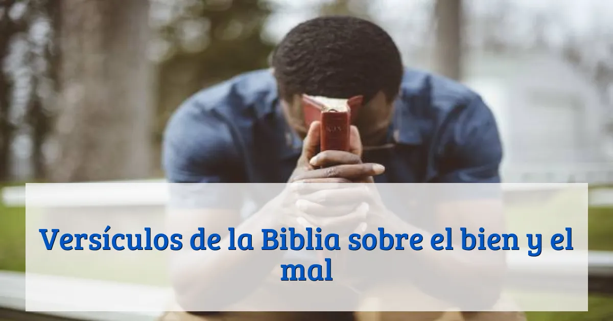 Versículos de la Biblia sobre el bien y el mal