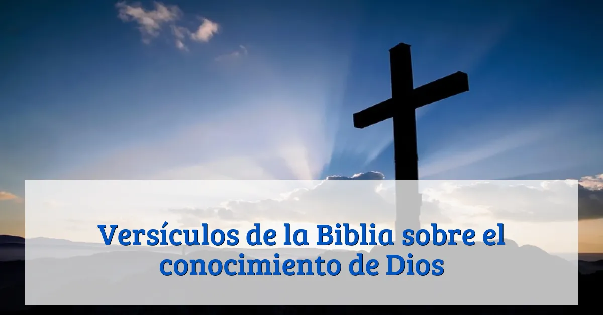 Versículos de la Biblia sobre el conocimiento de Dios