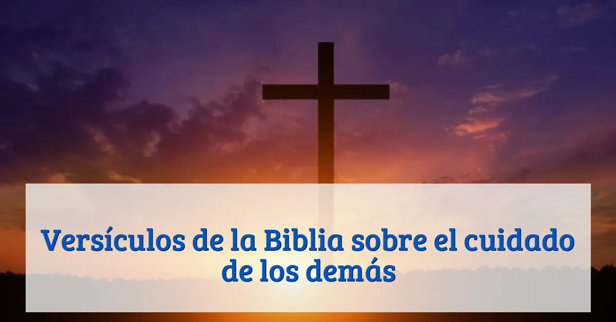 Versículos de la Biblia sobre el cuidado de los demás