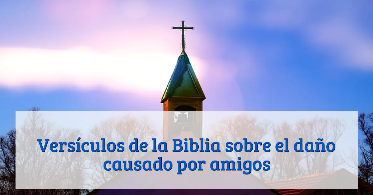 Versículos de la Biblia sobre el daño causado por amigos