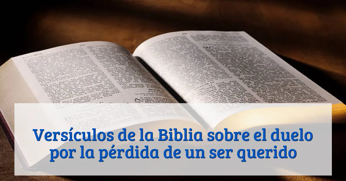 Versículos de la Biblia sobre el duelo por la pérdida de un ser querido