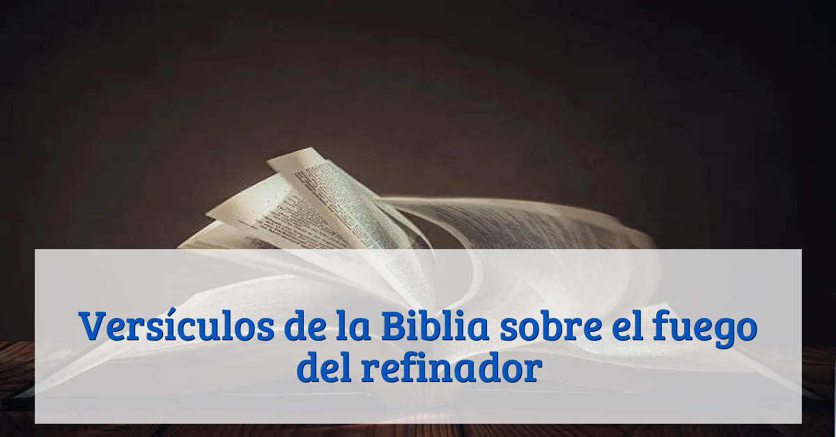 Versículos de la Biblia sobre el fuego del refinador