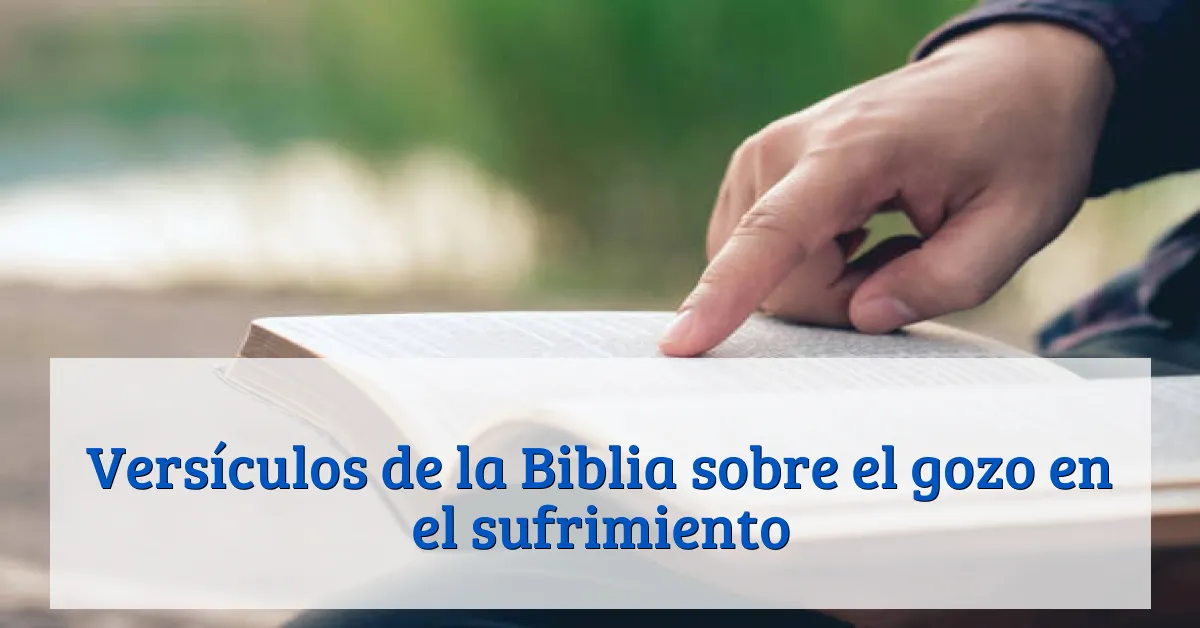 Versículos de la Biblia sobre el gozo en el sufrimiento