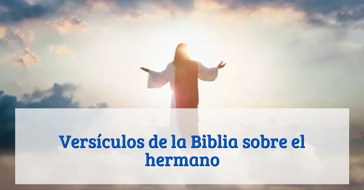 Versículos de la Biblia sobre el hermano