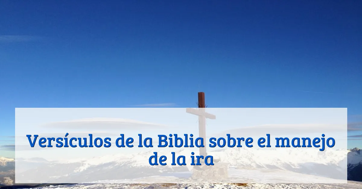 Versículos de la Biblia sobre el manejo de la ira