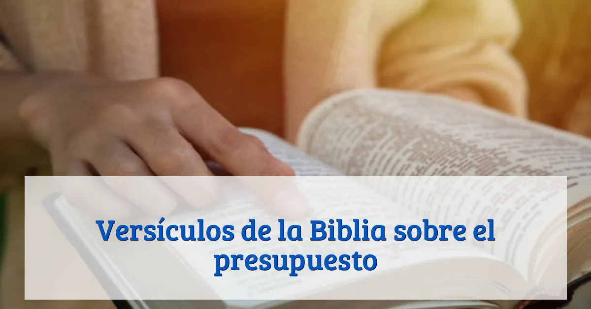 Versículos de la Biblia sobre el presupuesto