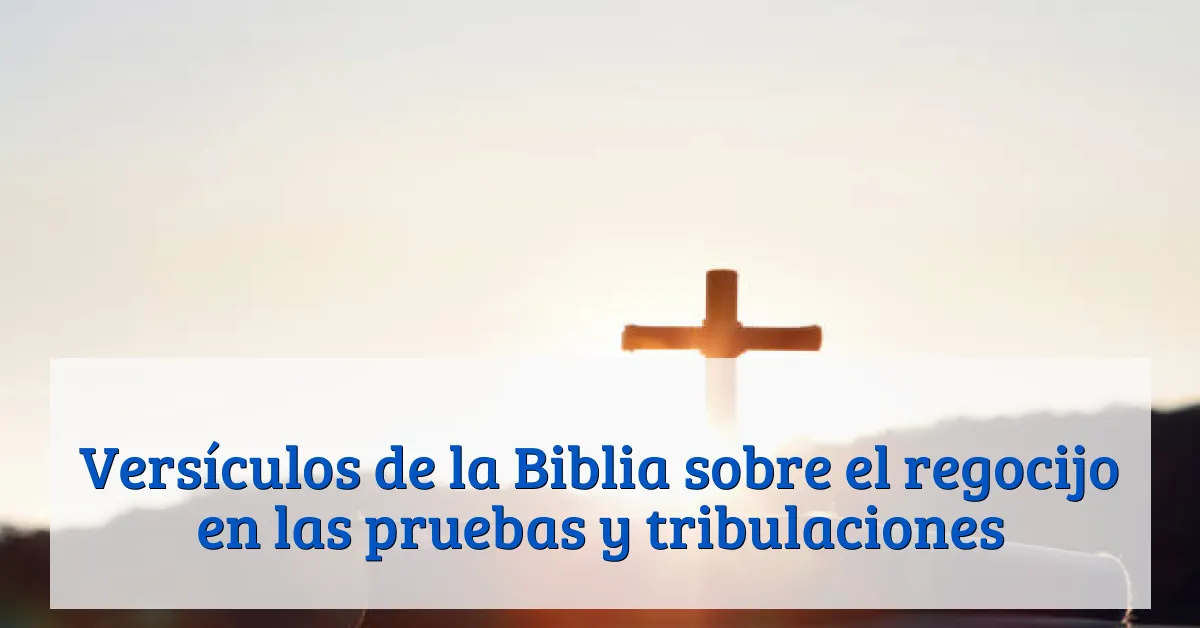 Versículos de la Biblia sobre el regocijo en las pruebas y tribulaciones