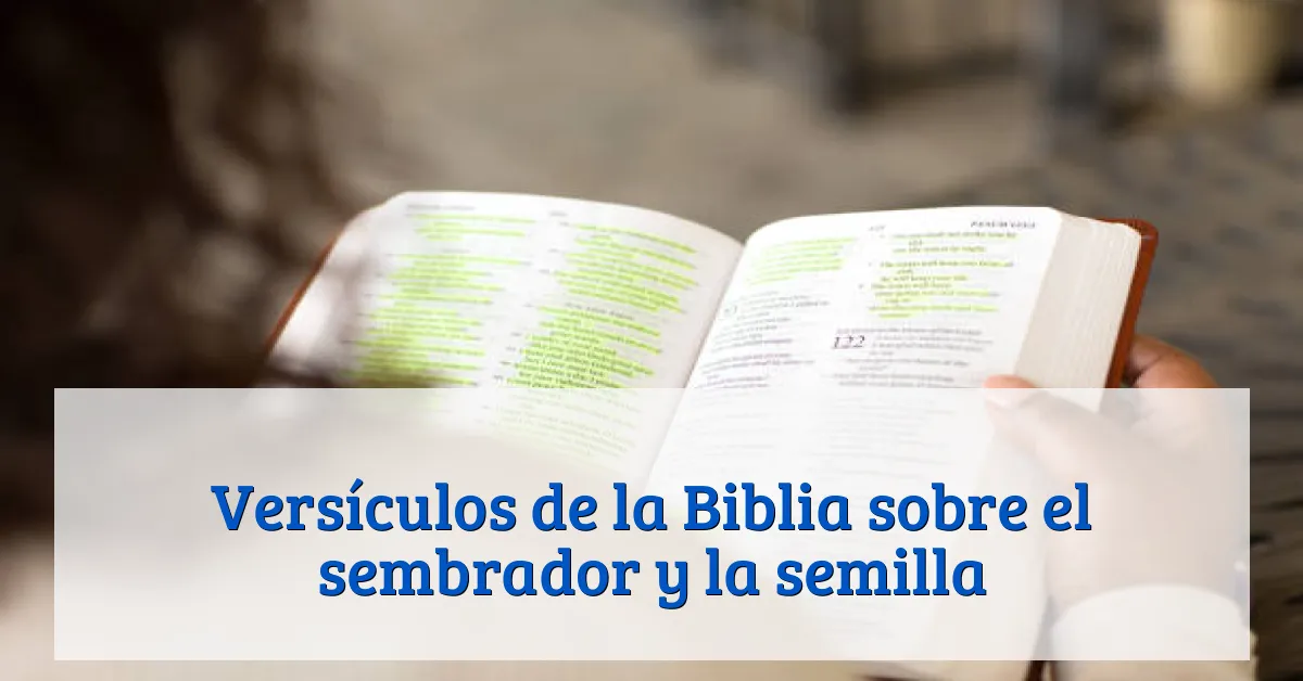 Versículos de la Biblia sobre el sembrador y la semilla
