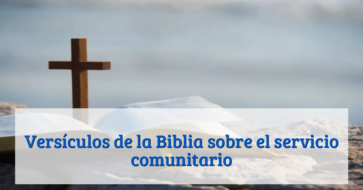 Versículos de la Biblia sobre el servicio comunitario