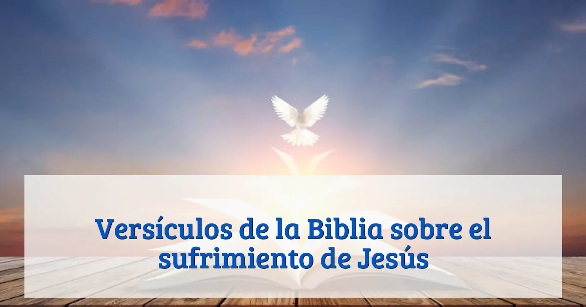 Versículos de la Biblia sobre el sufrimiento de Jesús