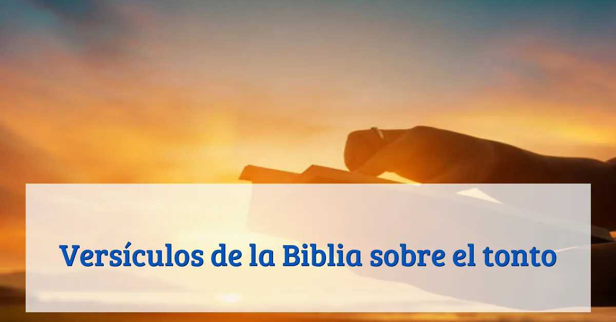 Versículos de la Biblia sobre el tonto