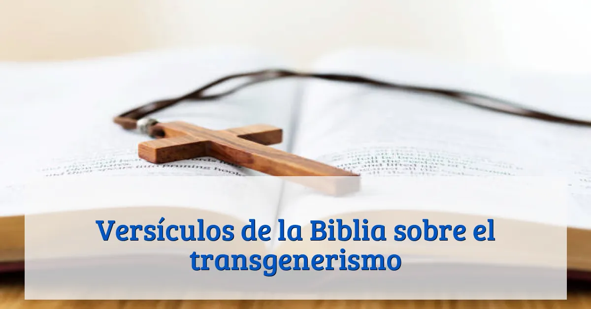 Versículos de la Biblia sobre el transgenerismo