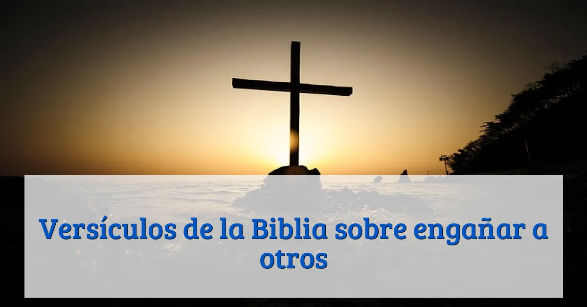 Versículos de la Biblia sobre engañar a otros