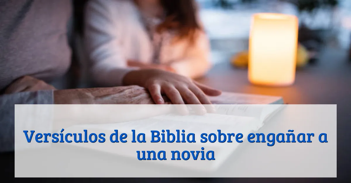 Versículos de la Biblia sobre engañar a una novia