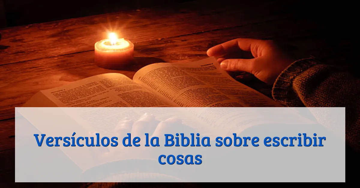 Versículos de la Biblia sobre escribir cosas