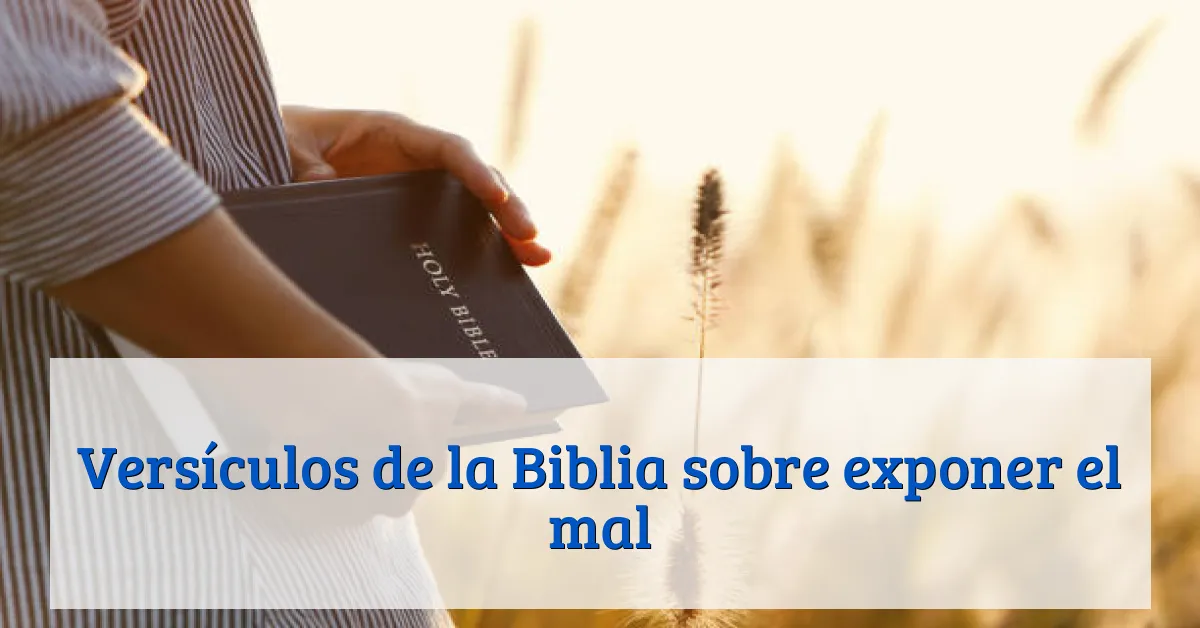 Versículos de la Biblia sobre exponer el mal