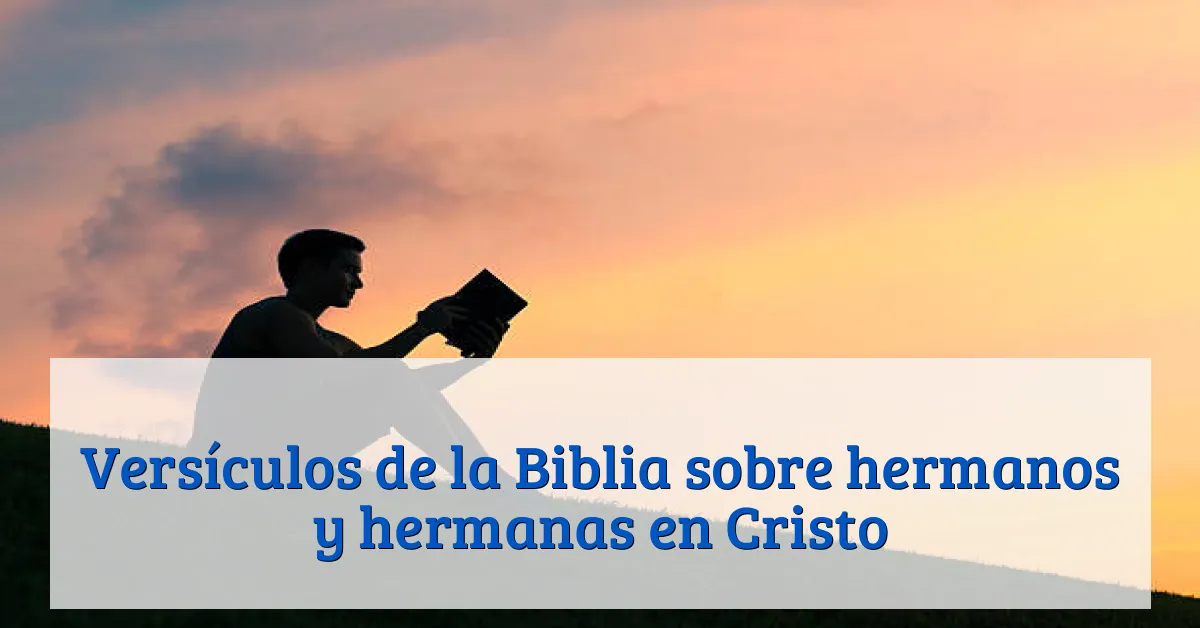 Versículos de la Biblia sobre hermanos y hermanas en Cristo